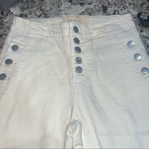 Altard state cream high rise ankle skinny jeans